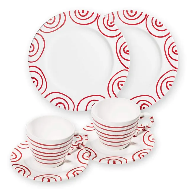 gmundner-keramik-fr-hst-cksgeschirr-set-breakfast-for-two-gourmet-rotgeflammt-6- image 1