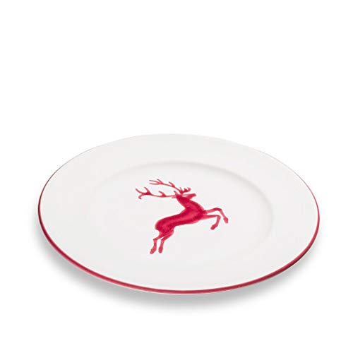 gmundner-keramik-dessertteller-gourmet-18-cm-bordeauxroter-hirsch image 3