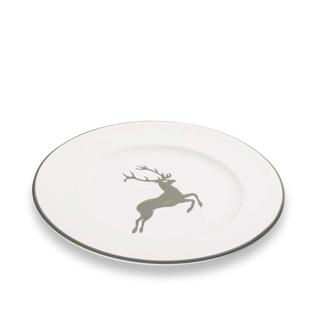 gmundner-keramik-dessertteller-gourmet-18-cm-grauer-hirsch image 1