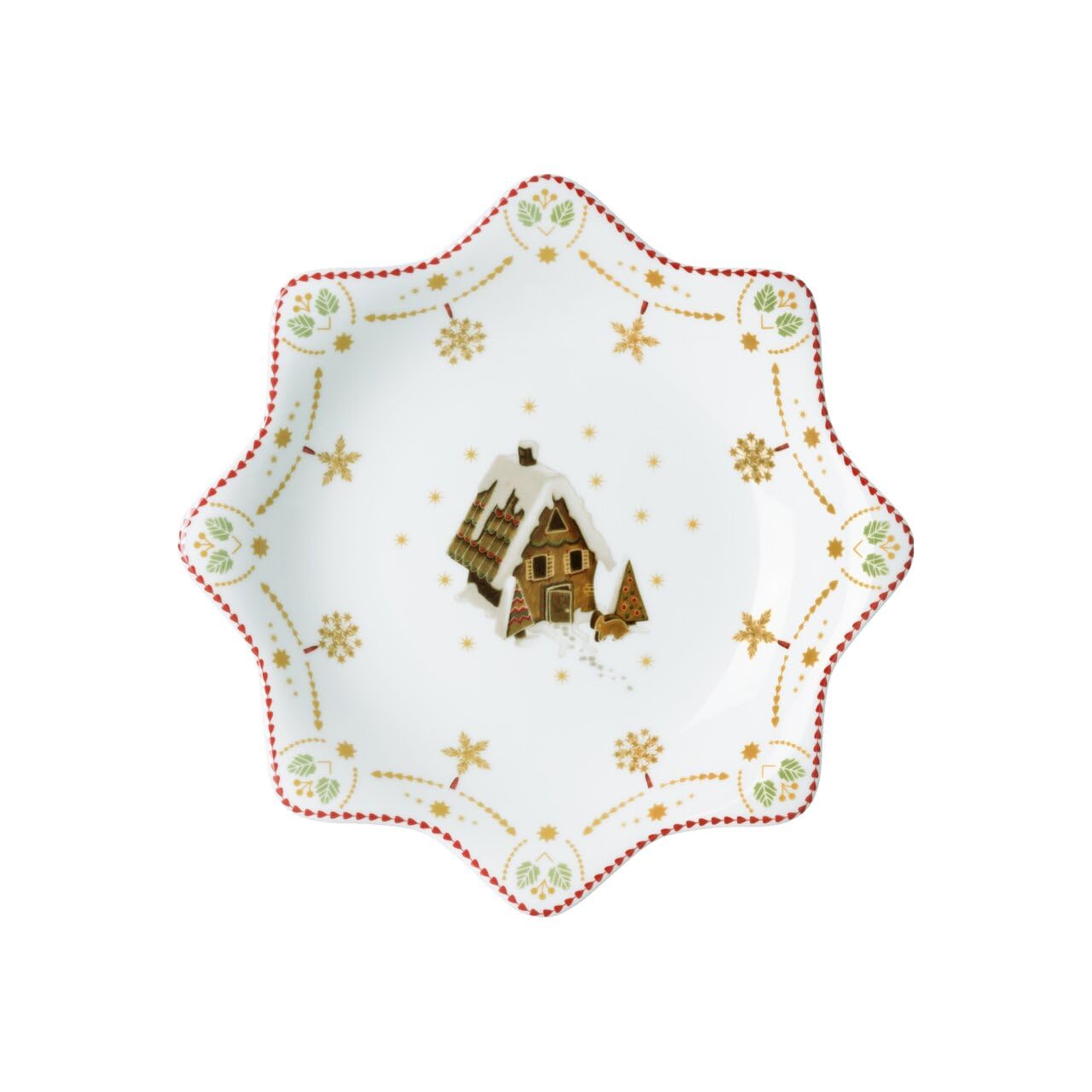 hutschenreuther-christmas-love-sternschale-25-cm-porzellan-schale-rot-beige image 2