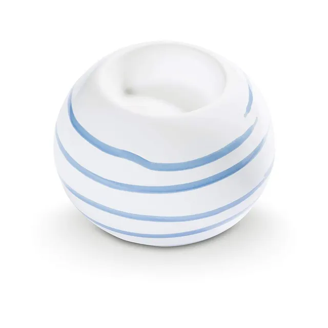 gmundner-keramik-blaugeflammt-kugel-leuchter-f-r-1-teelicht-8-5-cm image 1
