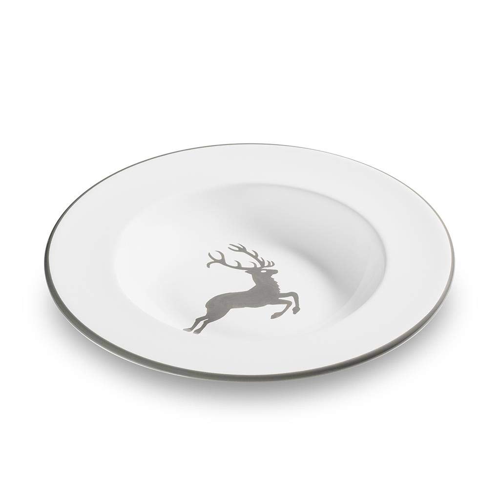 gmundner-keramik-suppenteller-gourmet-24-cm-bordeauxroter-hirsch image 5