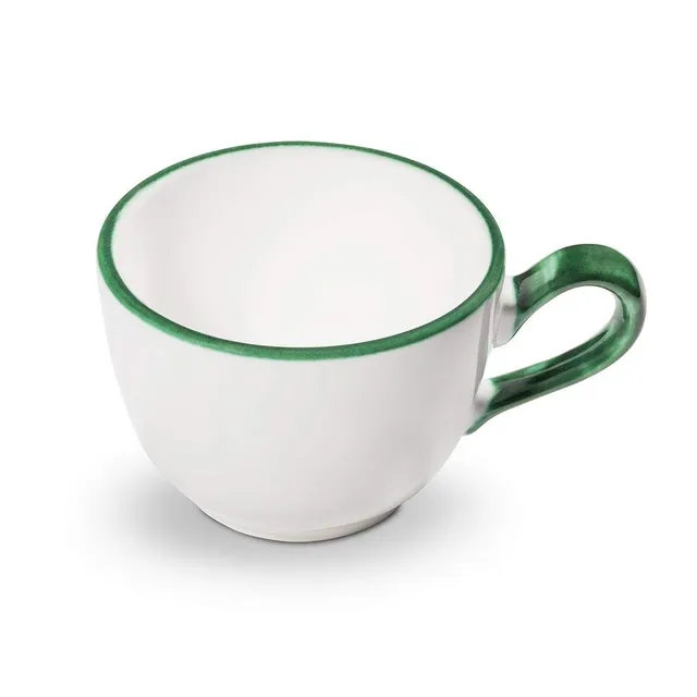 gmundner-keramik-kaffeetasse-glatt-0-19-liter-gr-ner-rand image 1