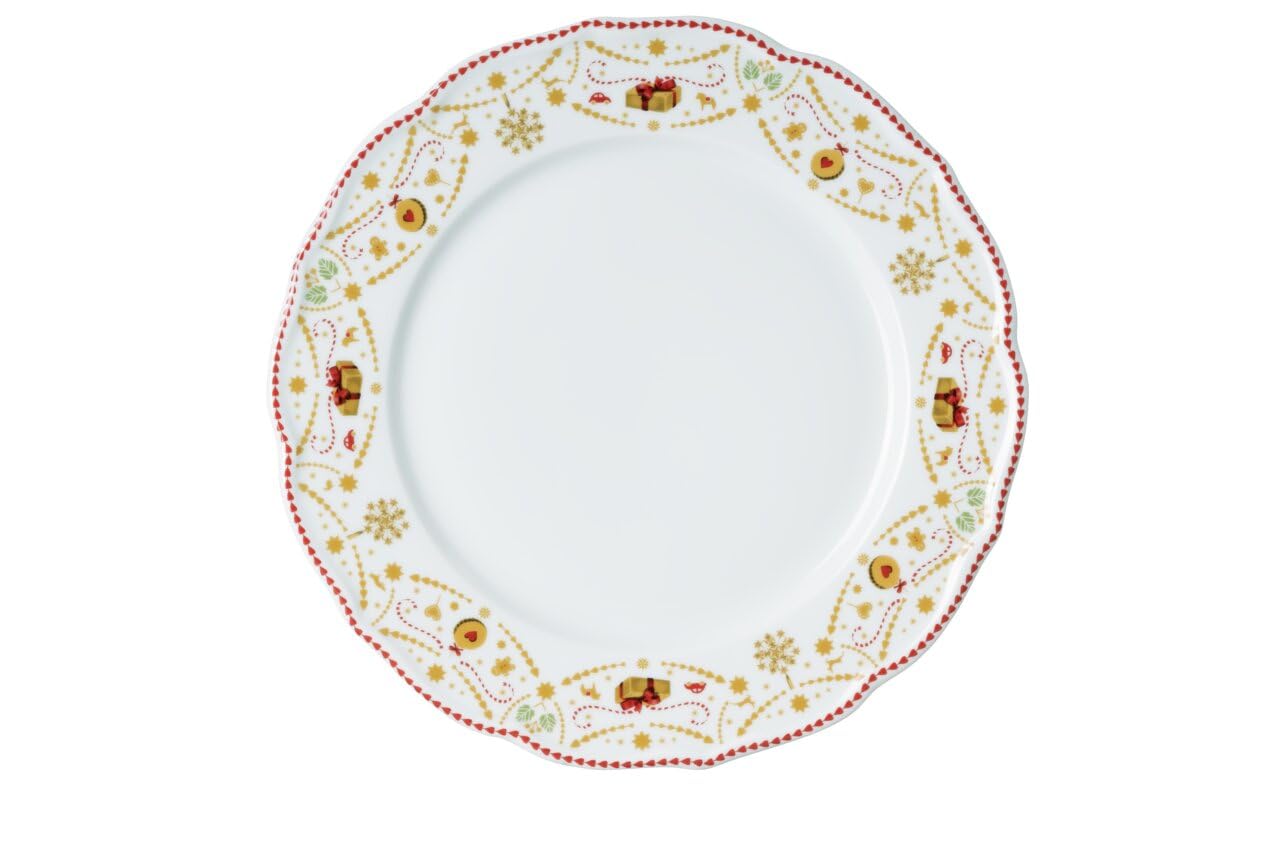 hutschenreuther-christmas-love-teller-flach-27-cm-rot-beige image 1