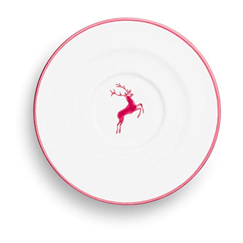 gmundner-keramik-unterteller-cappuccino-14-cm-bordeauxroter-hirsch image 4