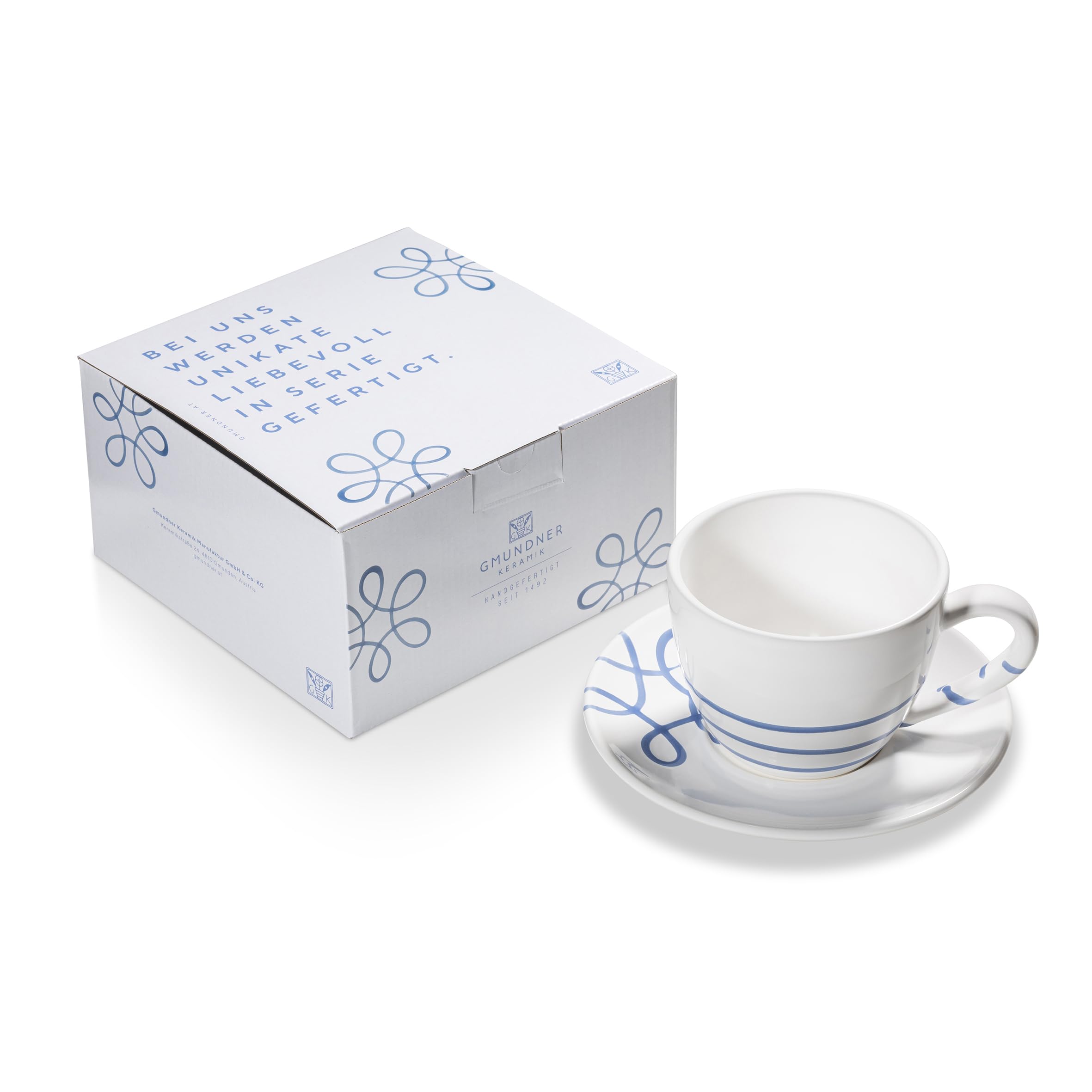 gmundner-keramik-pur-geflammt-blau-teetasse-maxima-mit-unterteller-handgemacht-i image 1