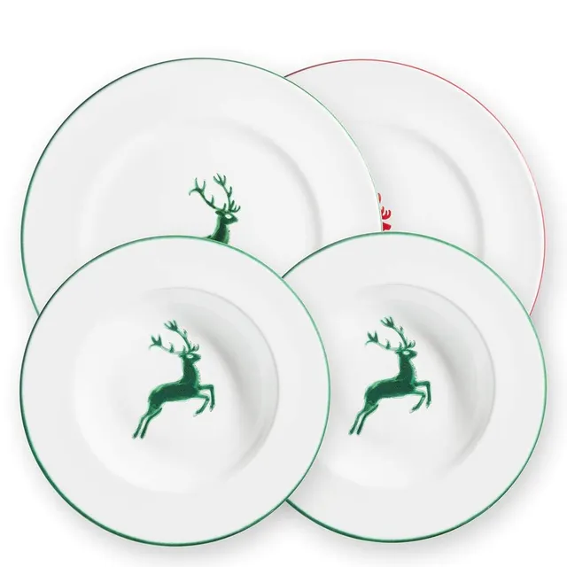 gmundner-keramik-dinner-for-two-gourmet-geschirrset-gr-ner-hirsch-4-teilig-2-sup image 1