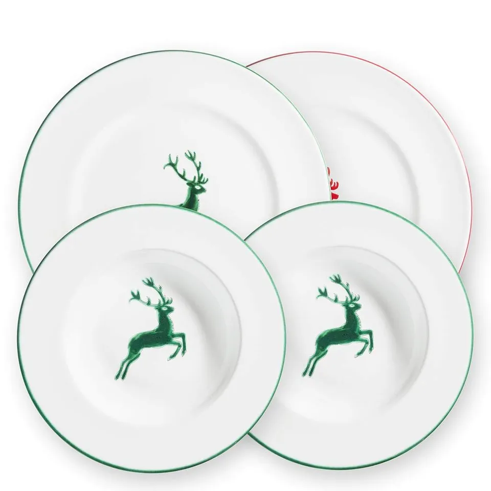 gmundner-keramik-dinner-for-two-gourmet-geschirrset-gr-ner-hirsch-4-teilig-2-sup image 1