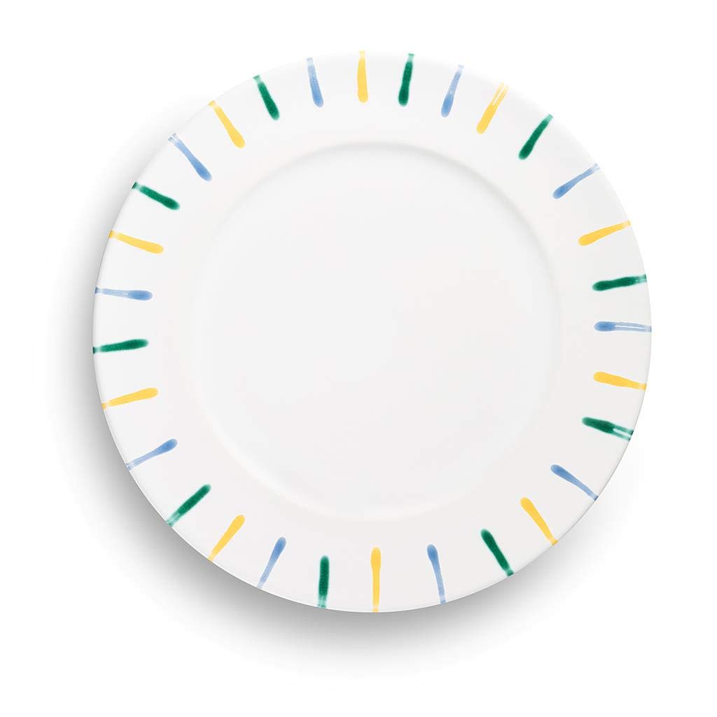 gmundner-keramik-speiseteller-gourmet-29-cm-buntgeflammt-handgemacht-in-sterreic image 2