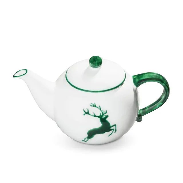 gmundner-keramik-teekanne-glatt-gr-ner-hirsch-1-5-liter-handgemacht-in-sterreich image 1