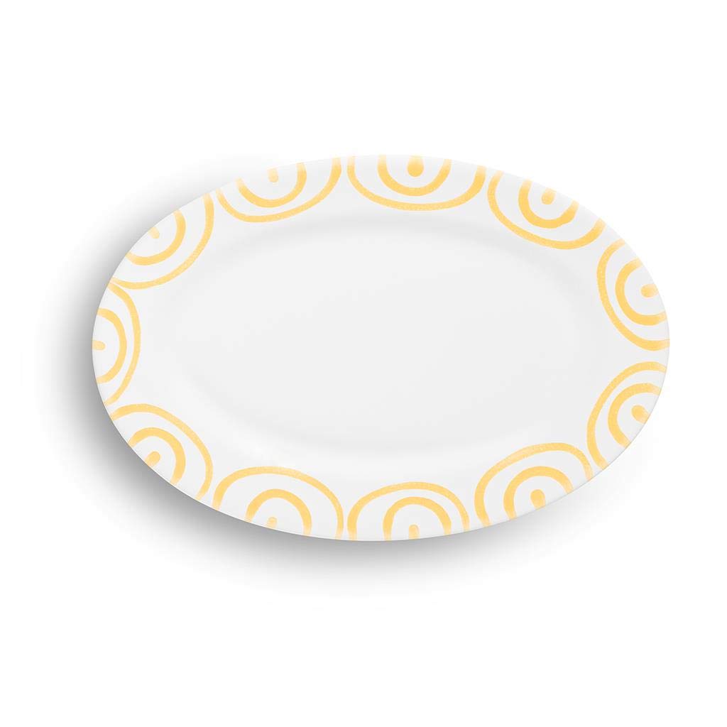 gmundner-keramik-platte-oval-gourmet-gelbgeflammt-21-x-14-cm-handgemacht-in-ster image 2