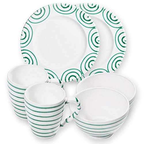 gmundner-keramik-hfcttenfrfchstfcck-gourmet-ffcr-2-set-6-teilig-grfcngeflammt image 2