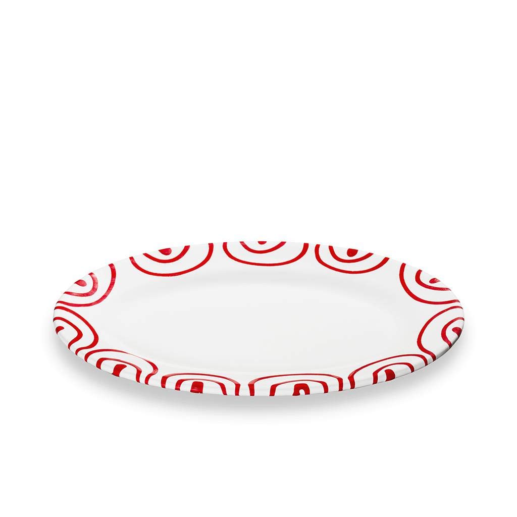 gmundner-keramik-platte-oval-fahne-gourmet-rotgeflammt-21-x-14-cm image 1