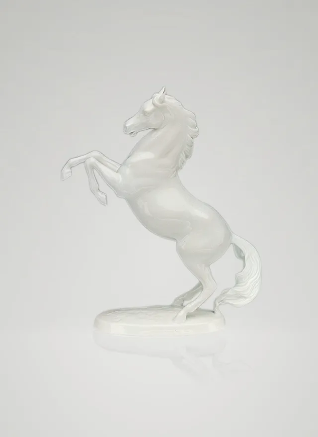 augarten-porzellanfigur-vollblut-araber-steigender-wei-er-hengst image 1