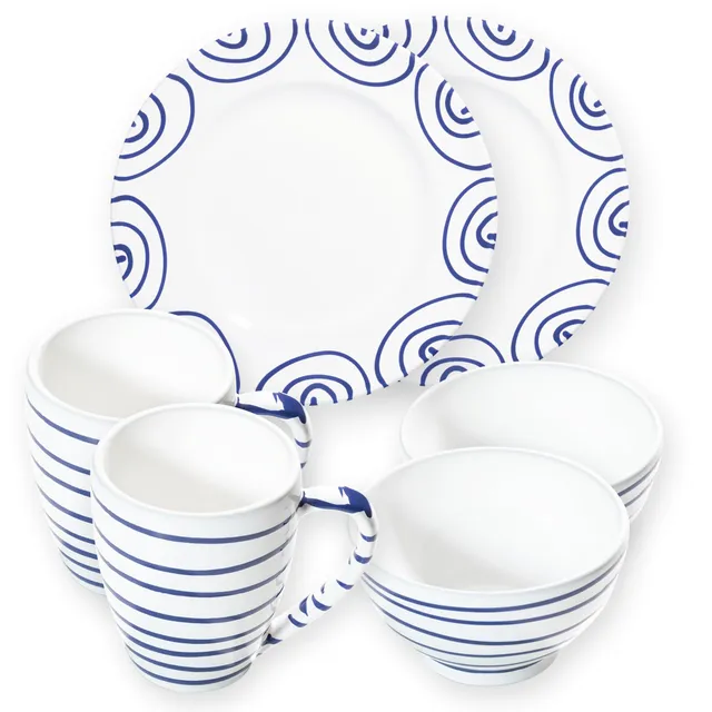 gmundner-keramik-h-ttenfr-hst-ck-gourmet-f-r-2-geschirrset-6-teilig-dunkelblauge image 1