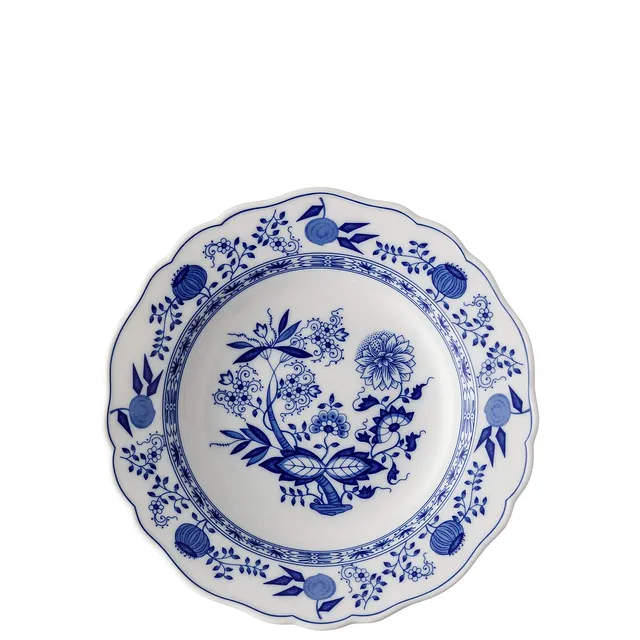 hutschenreuther-blau-zwiebelmuster-suppenteller-mit-fahne-23-cm-porzellan image 1