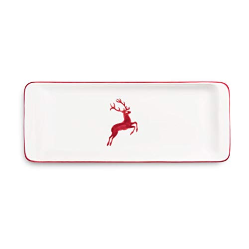 gmundner-keramik-stollenplatte-bordeauxroter-hirsch-42-x-16-cm image 4