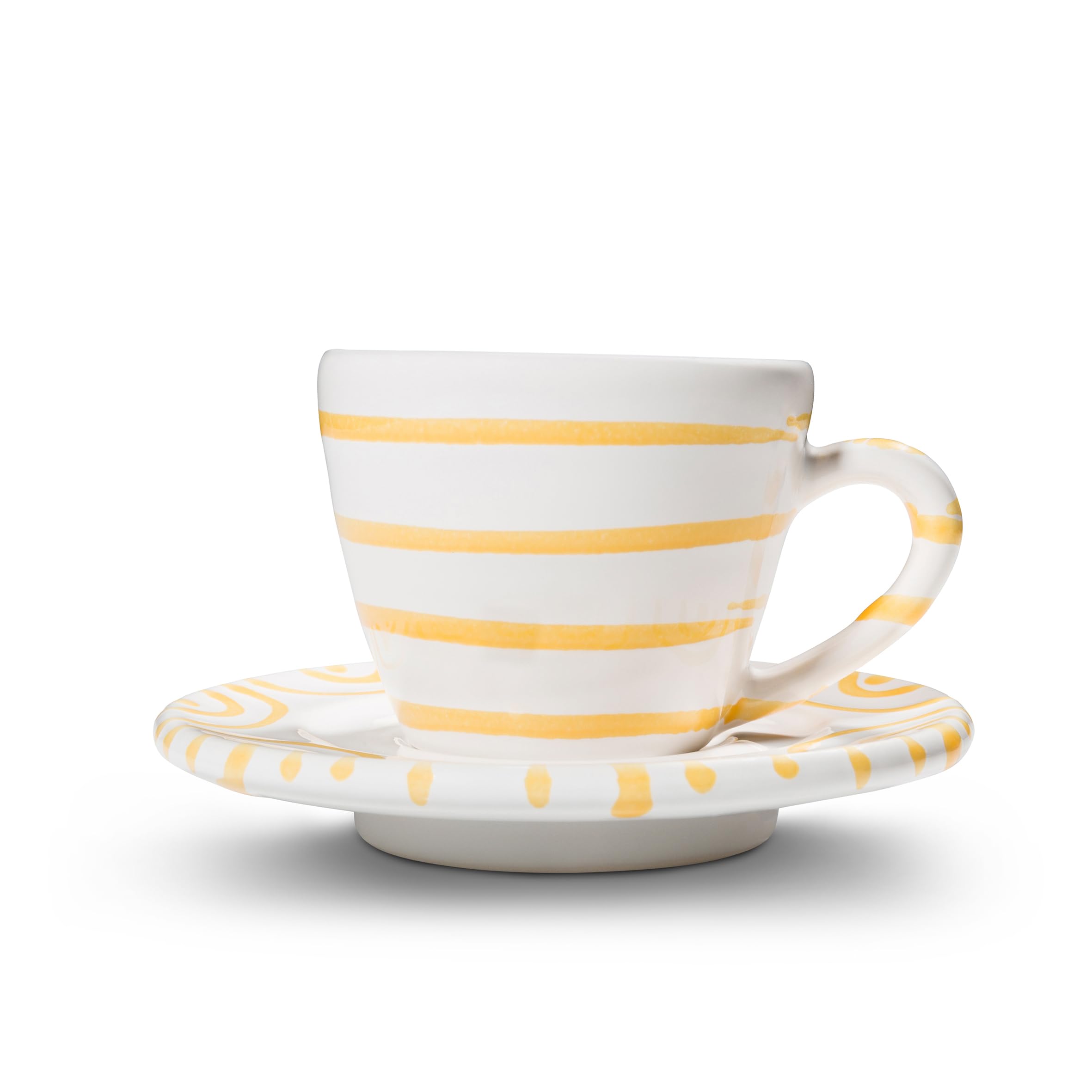 gmundner-keramik-manufaktur-espresso-for-you-gourmet-set-gelbgeflammt-handgefert image 3