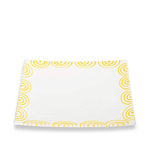 gmundner-keramik-platzteller-eckig-gelbgeflammt-31-x-31-cm image 3