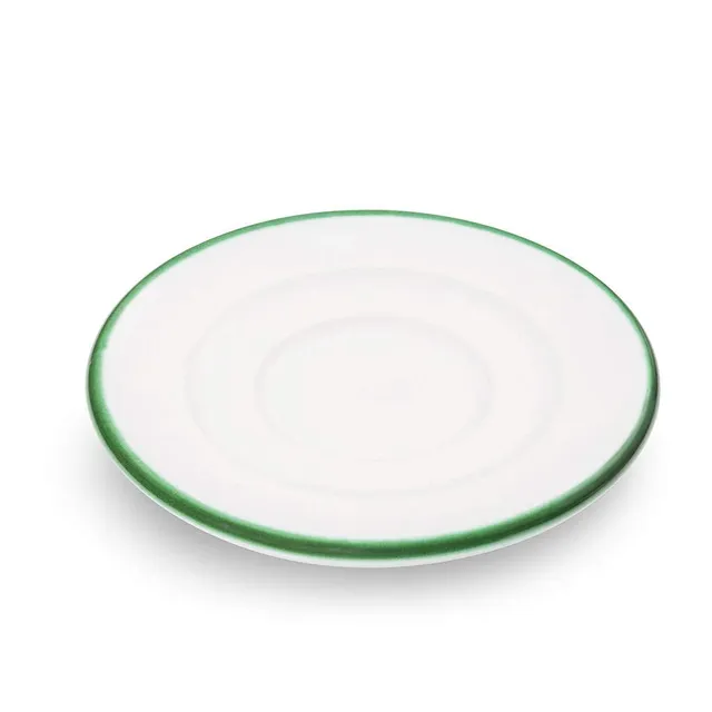 gmundner-keramik-unterteller-espresso-gourmet-11-cm-gr-ner-rand-handgemacht-in-s image 1