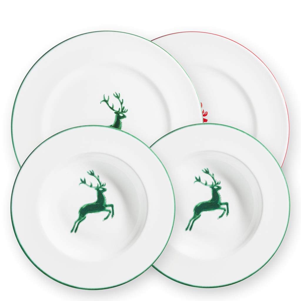gmundner-keramik-dinner-for-two-gourmet-geschirrset-gr-ner-hirsch-4-teilig-2-sup image 1