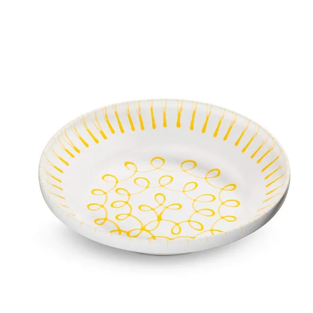 gmundner-keramik-gelbgeflammt-reifsch-ssel-ohne-henkel-32-cm-durchmesser-handgem image 1