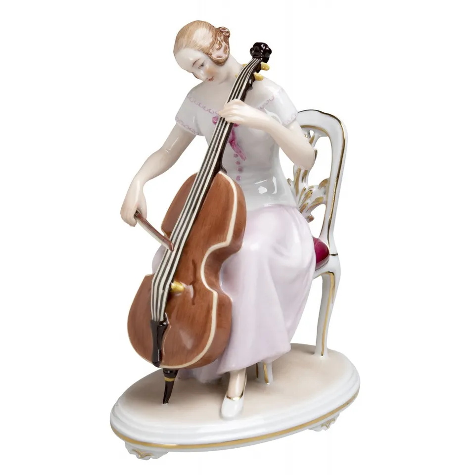augarten-porzellanfigur-cellospielerin-nach-ida-schwetz-lehmann-1927 image 1