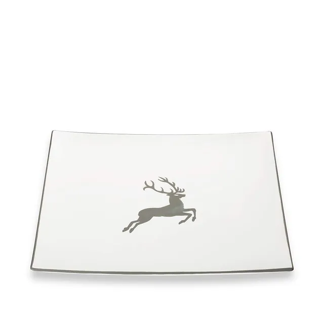 gmundner-keramik-platzteller-eckig-31-x-31-cm-grauer-hirsch image 1