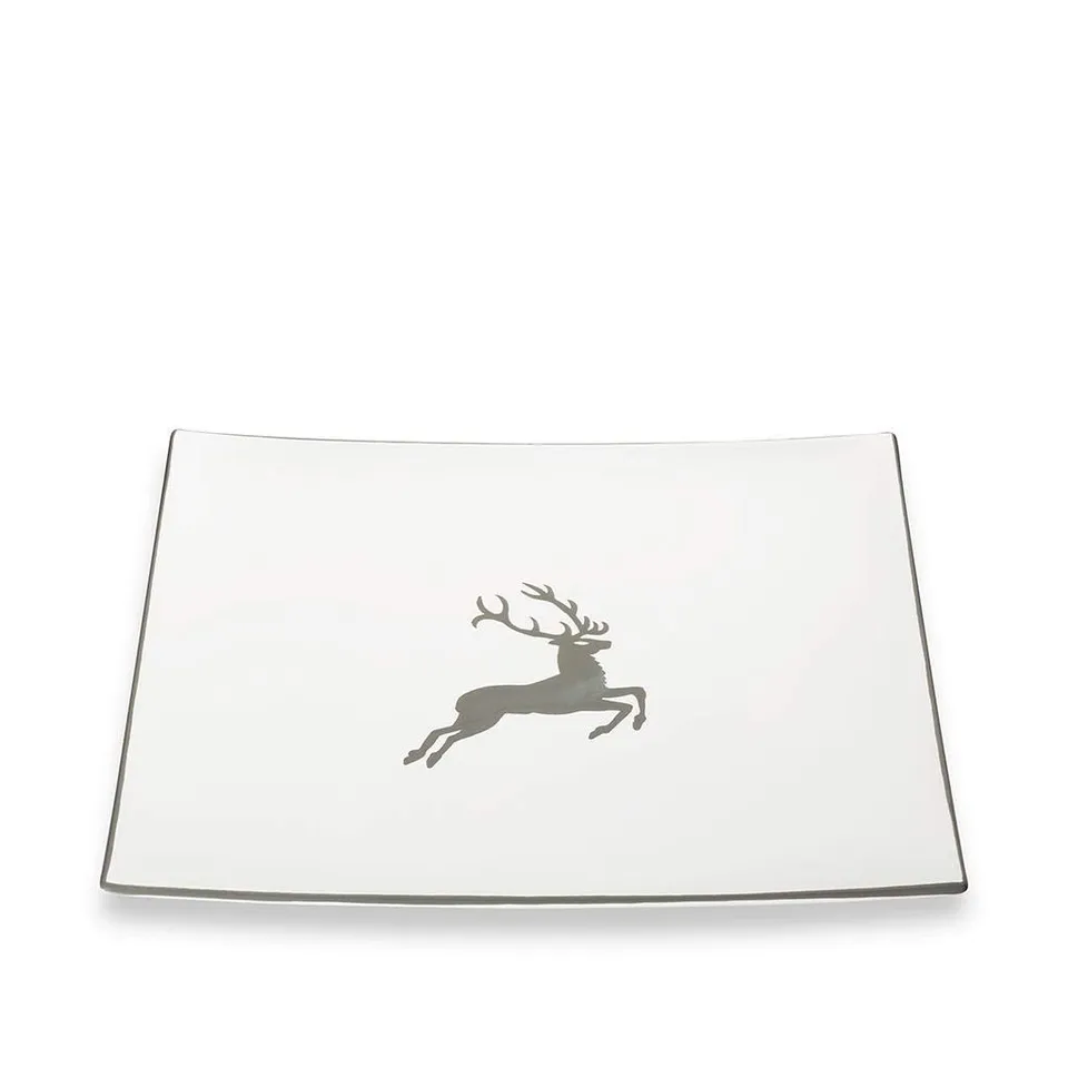 gmundner-keramik-platzteller-eckig-31-x-31-cm-grauer-hirsch image 1