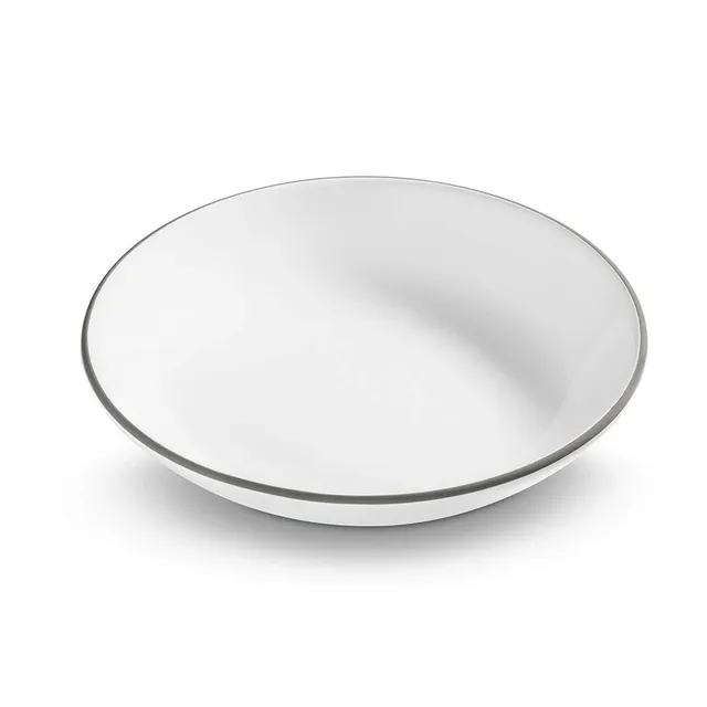 gmundner-keramik-suppenteller-grauer-rand-20-cm-handgemacht-in-sterreich image 1