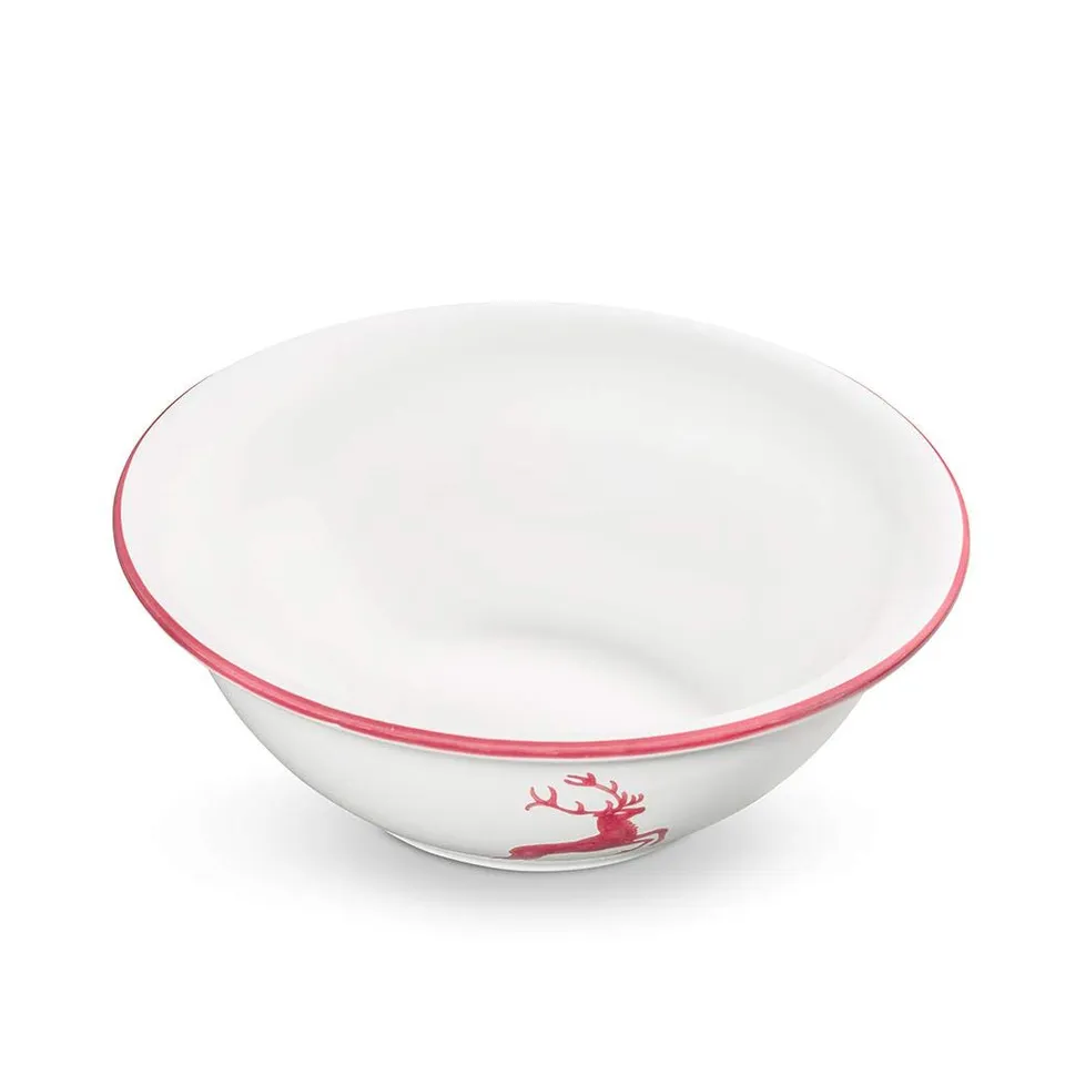 gmundner-keramik-salatsch-ssel-bordeauxroter-hirsch-0-5-liter-handgemacht-in-ste image 1