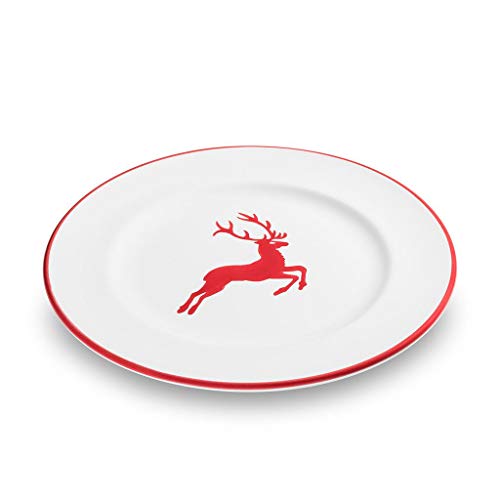 gmundner-keramik-dessertteller-gourmet-22-cm-rubinroter-hirsch image 7