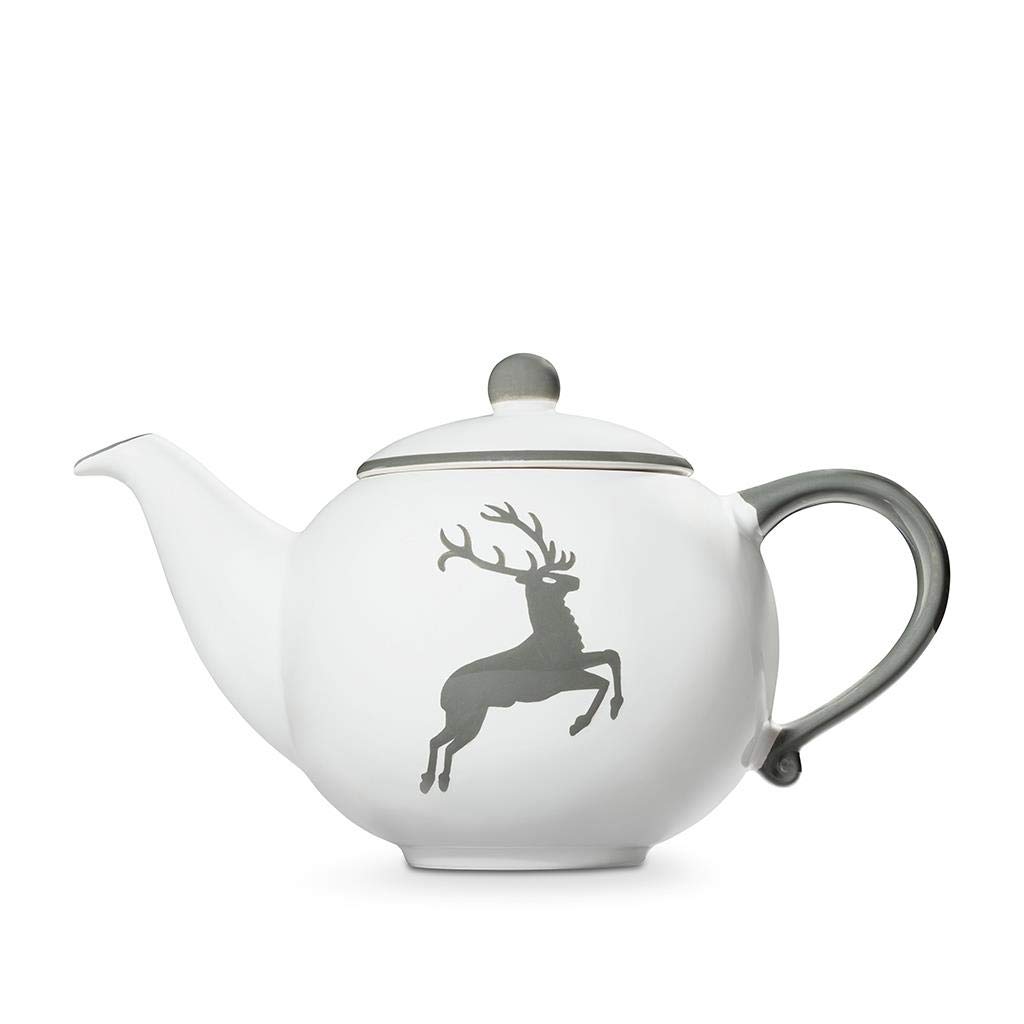 gmundner-keramik-teekanne-glatt-1-5-liter-grauer-hirsch image 2