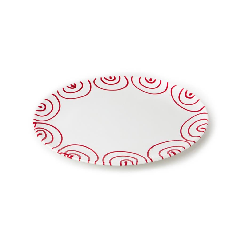 gmundner-keramik-platte-oval-28-x-21-cm-rotgeflammt-modell-0182pose28-handgefert image 1