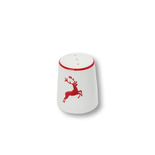 gmundner-keramik-pfefferstreuer-glatt-4-8-cm-rubinroter-hirsch image 1