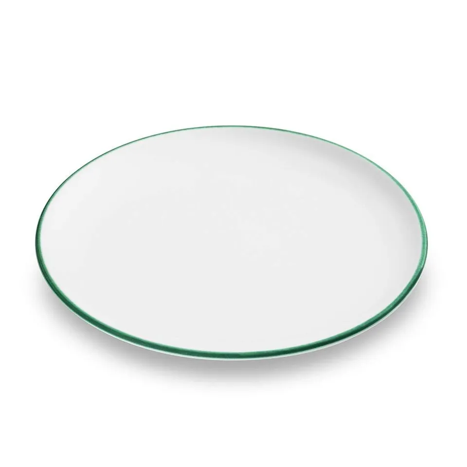 gmundner-keramik-speiseteller-cup-gr-ner-rand-25-cm-handgemacht-in-sterreich image 1