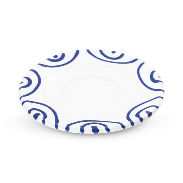 gmundner-keramik-dunkelblaugeflammt-unterteller-espresso-11-cm image 1