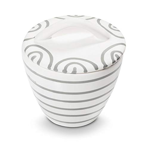 gmundner-keramik-zuckerdose-gourmet-9-cm-durchmesser-graugeflammt image 3