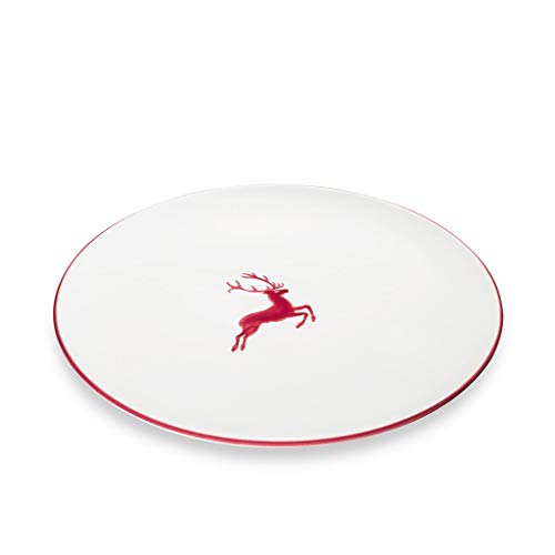 gmundner-keramik-platzteller-32-cm-bordeauxroter-hirsch-handgemachte-keramik-aus image 6
