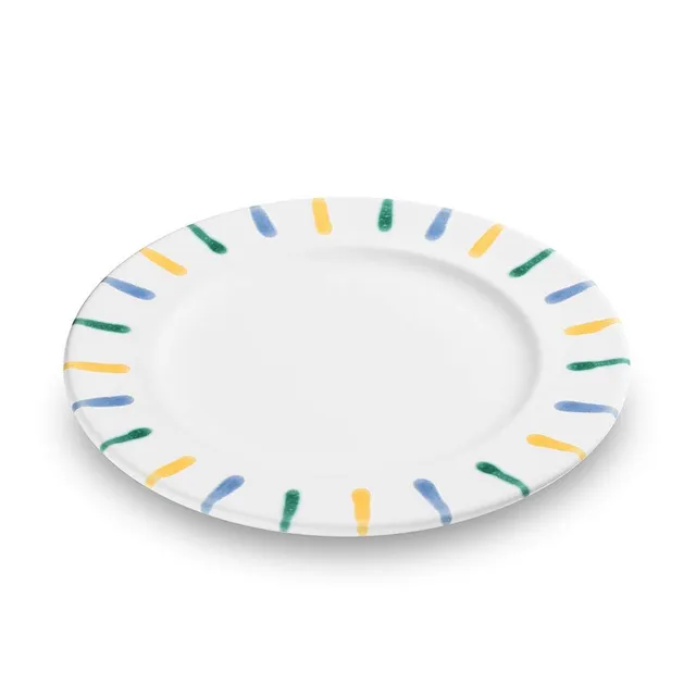 gmundner-keramik-dessertteller-gourmet-buntgeflammt-22-cm image 1