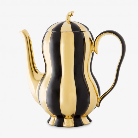 augarten-kaffeekanne-melone-mit-vergoldung-moccaservice-nach-josef-hoffmann image 1