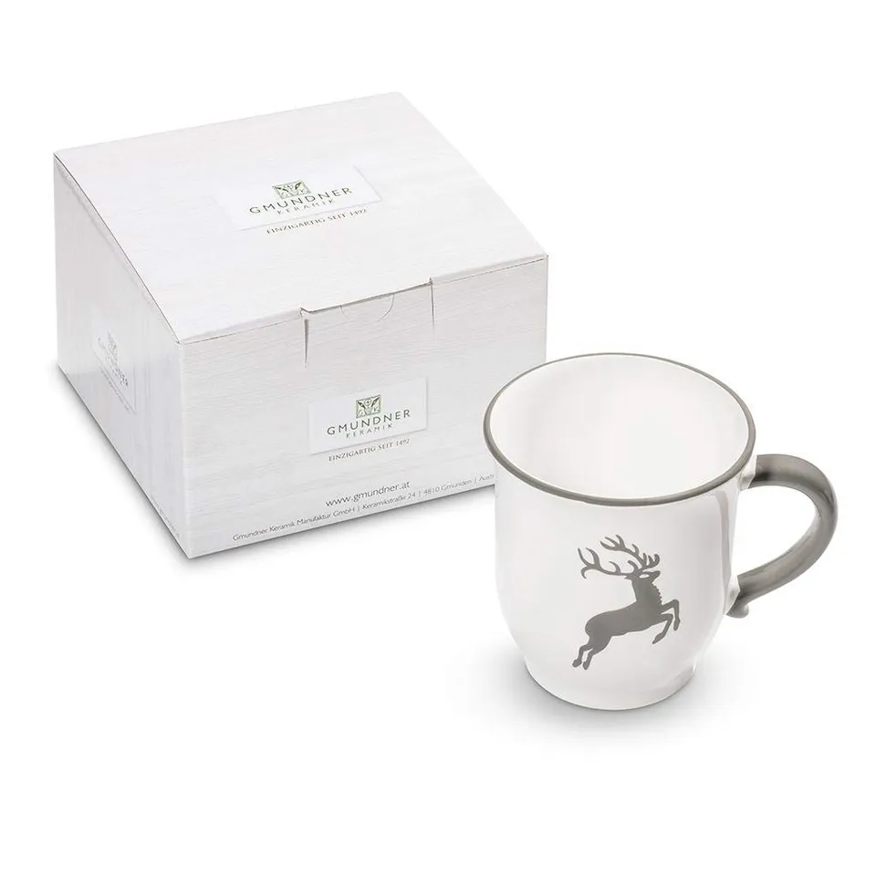 gmundner-keramik-schokotasse-0-3-l-grauer-hirsch-3cb7-kaffeetasse-handgemacht-in image 1