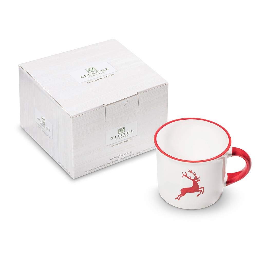 gmundner-keramik-rubinroter-hirsch-kaffeeh-ferl-glatt-0-24-liter image 1