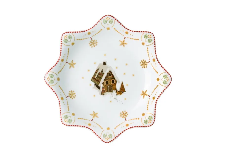 hutschenreuther-christmas-love-sternschale-25-cm-porzellan-schale-rot-beige image 1