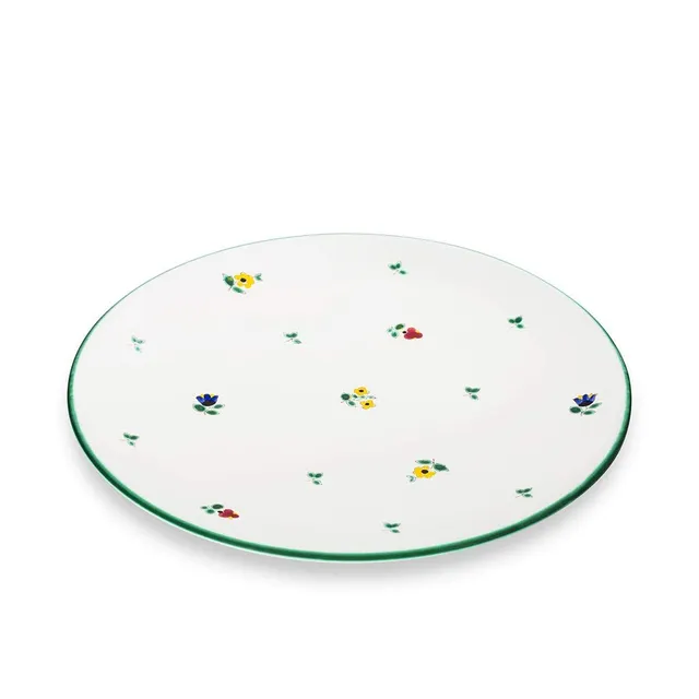 gmundner-keramik-speiseteller-cup-28-cm-streublumen-handgemacht-in-sterreich image 1