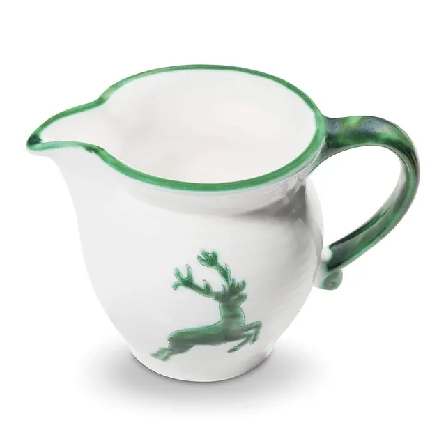 gmundner-keramik-milchgie-er-glatt-0-3-liter-gr-ner-hirsch image 1