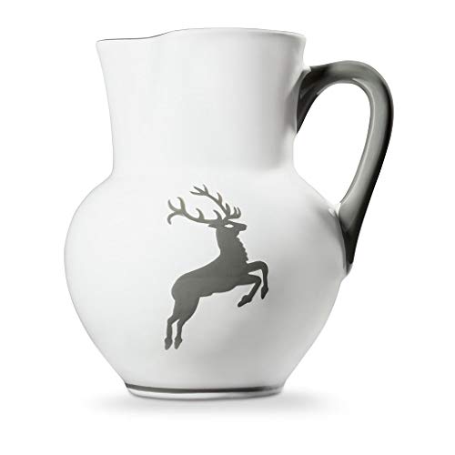 gmundner-keramik-krug-wiener-form-1-5-liter-grauer-hirsch-handgemacht-in-sterrei image 5