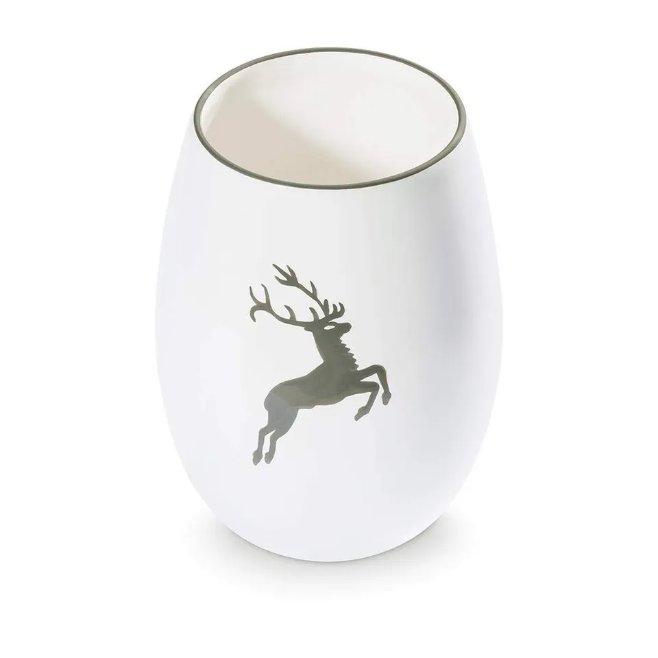 gmundner-keramik-vase-21-cm-grauer-hirsch image 1