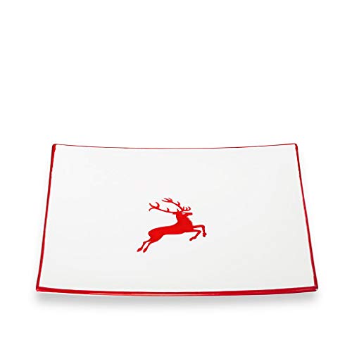 gmundner-keramik-speiseteller-26-cm-rubinroter-hirsch image 3