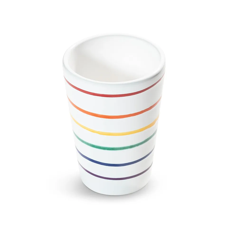 gmundner-keramik-trinkbecher-0-28-liter-h-11-cm-regenbogen image 1